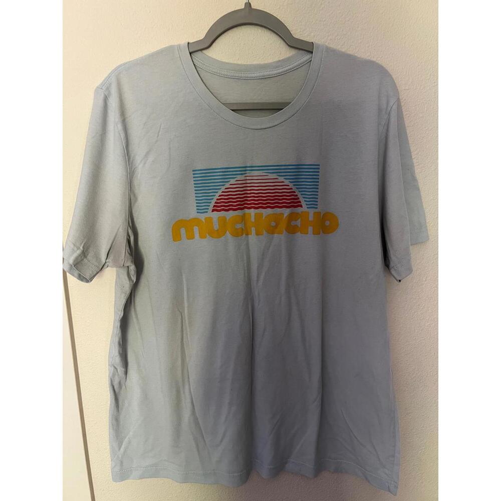 Muchacho Retro Graphic Tee - Sky Blue - Mens L - Picture 1 of 3